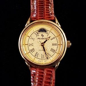 Peugeot Watch - Brown Leather Band